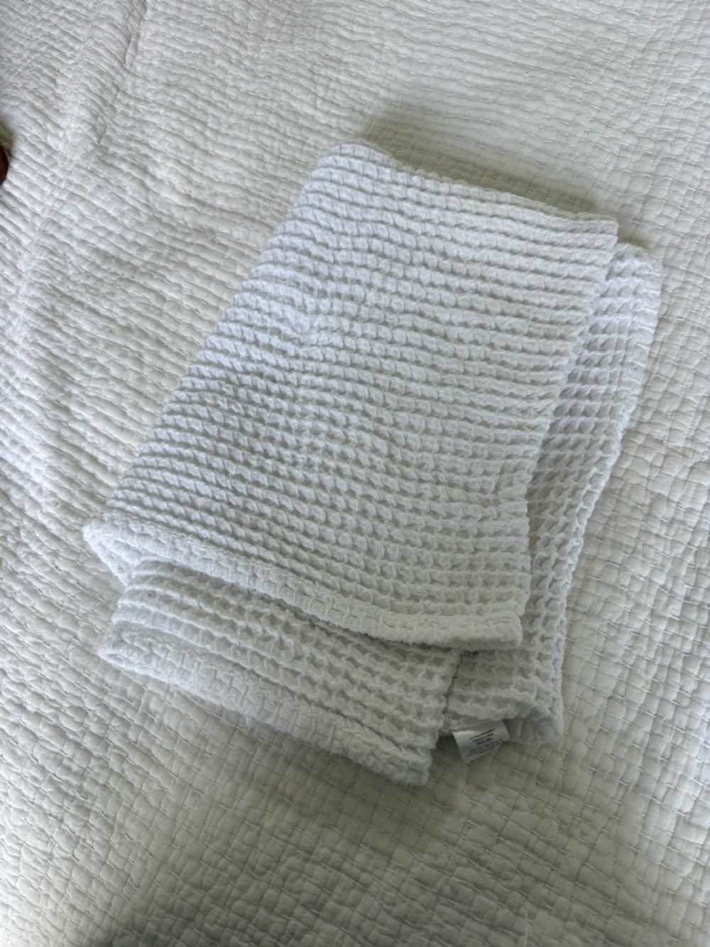 White Waffle Knit Baby Blanket - Kids Accessories